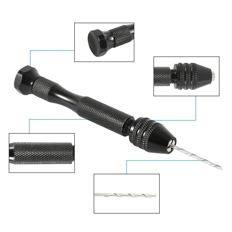 Mini Micro Aluminum Hand Drill With Keyless Chuck ... – Grandado