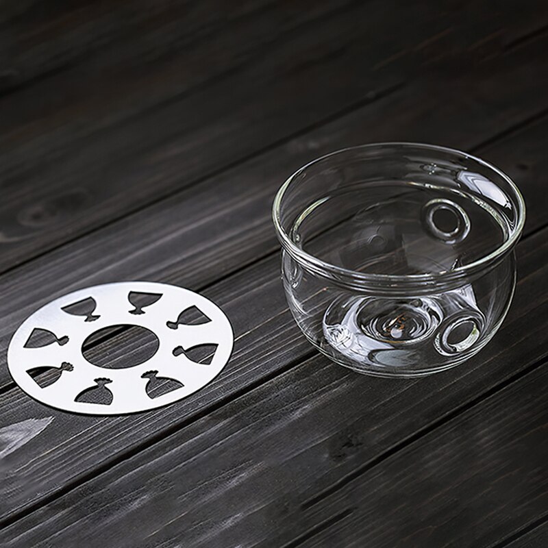 Heat-Resisting Teapot Warmer Thicken Glass Keep Warm Teapot Base Tea Accessories For Home Coffee Hotel Tea House Ornamental