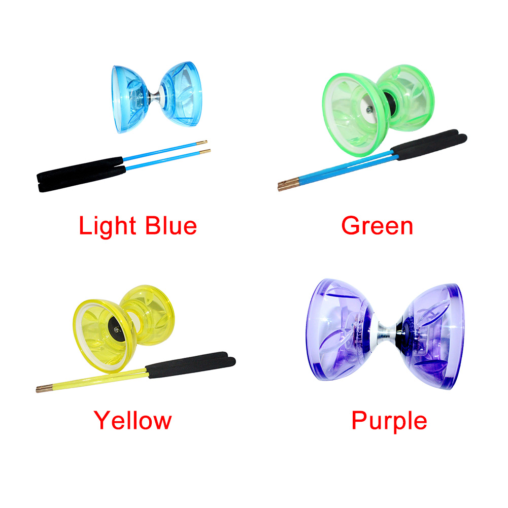 Suave divertido hobby juego de mano con cuerda malabares Diabolo conjunto de juguete clásico rodamiento alta velocidad niños luz resplandor