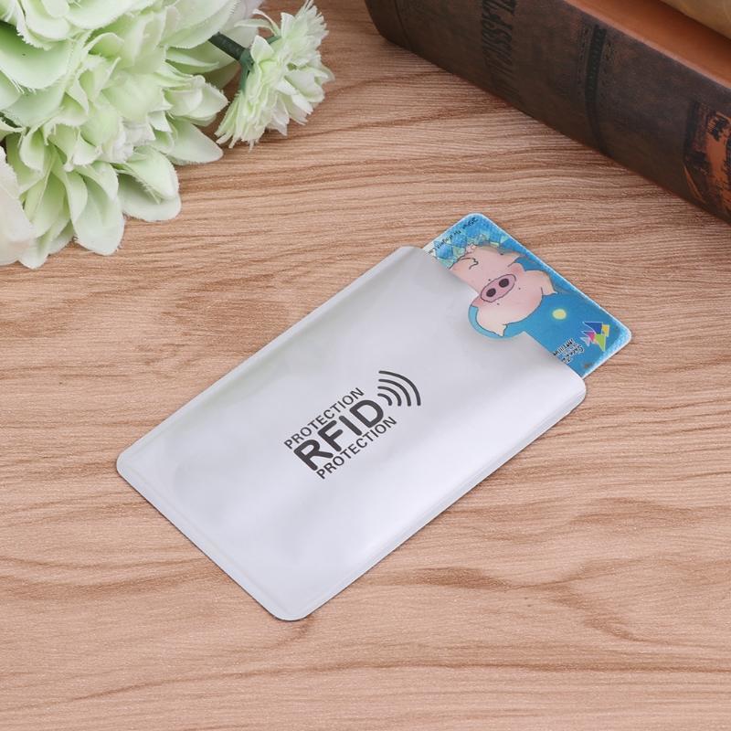 1pc anti-rfid-blokkerende lezer slot bankpashouder id bankpashouder rfid-bescherming metalen creditcardhouder aluminium