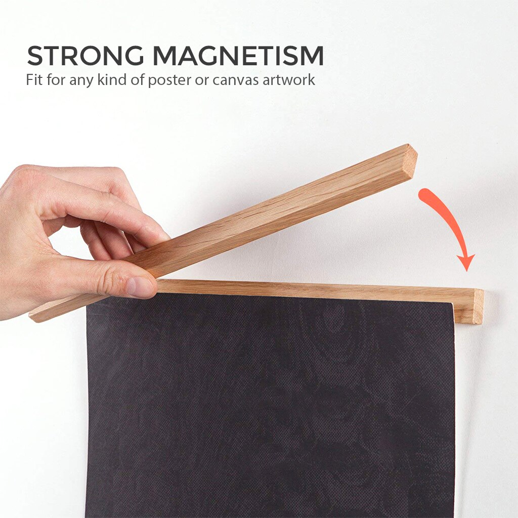 A4 A3 Modern Magnet Picture Wooden Frame Painting Scroll Photo Poster Hanger