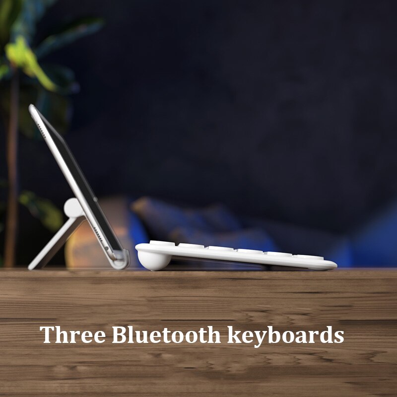 Bluetooth Silent Mini Gaming Keyboard Dual Mode Mouse Combo Round Button Magic Wireless Keyboard Mouse Kit For iPad iPhone