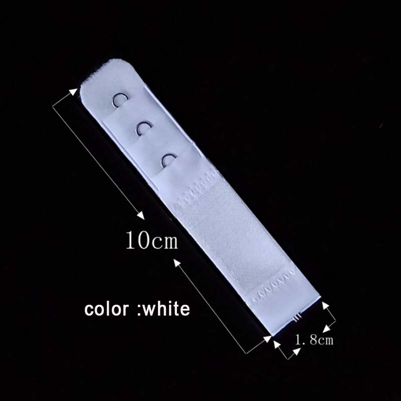 2/10 stuks 1 rij 3 haken bh-verlengstuk nylon sluiting verlengstuk elastisch op band bh-verlengstukken verstelbare intieme accessoires