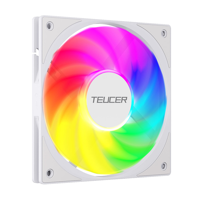 TEUCER UT-12015 PC Case Fan, 120mm ARGB FDB Bearing Thin Cooling Fan for CPU Cooler