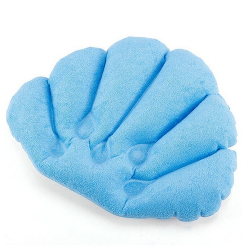 Inflatable Bath Pillow Comfortable Bath Tub PVC Foam Pillow Pad Headrest Inflatable Pillow Suction Cup Inflatable Bath Pillow