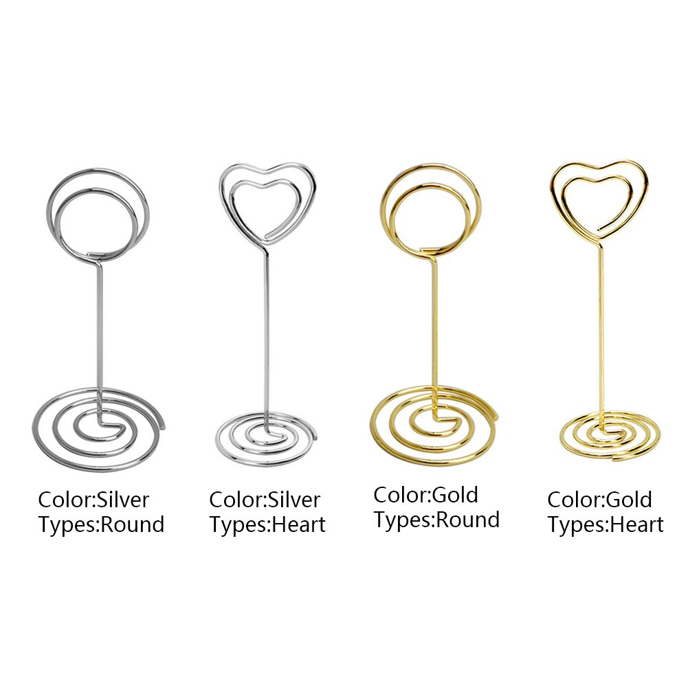 40pcs Restaurant Table Decor Display Stable Birthday Carbon Steel Wire Place Card Holder Anniversary Sign Stand For Wedding