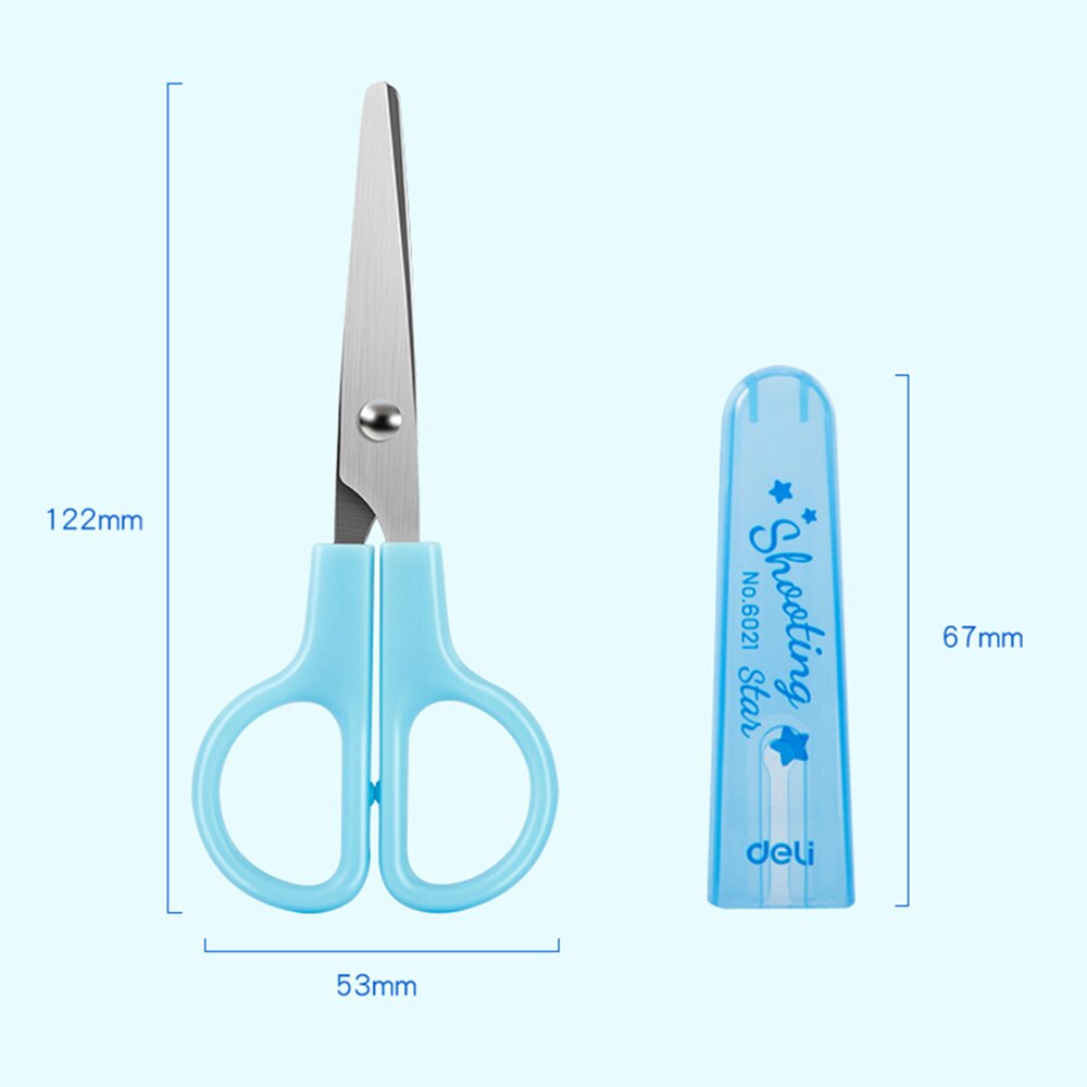 Deli 6021 student scissors for students and children's art and art scissors safety manual DIY tools