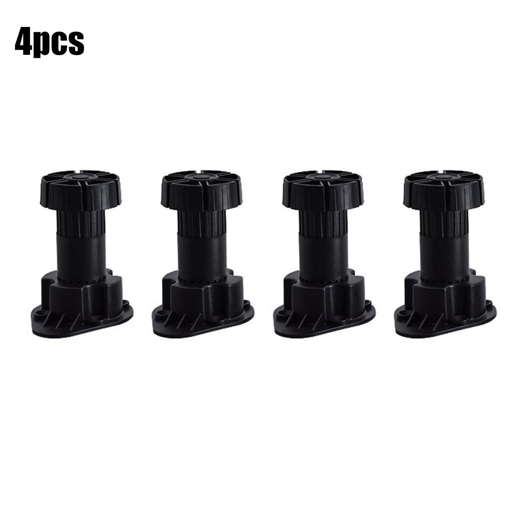 4 Pcs Adjustable Kitchen Cabinet Plinth Feet Furniture Plinth Legs 4 Clips Adjustable Furniture Feet PVC Coffee Cone Chair Feet