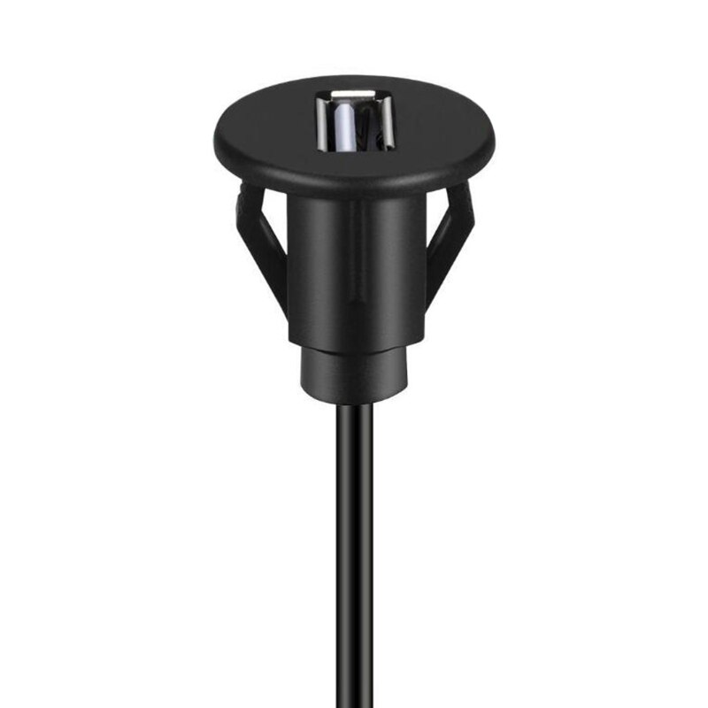 1M Socket Cable USB 2.0 Auto Car SUV Flush Mount Male to Female Extension Cord Dashboard Panel Line for Motorcycle