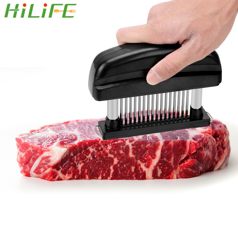 Hilife Mals Vlees Hamer Koken Gereedschap Vleesvermalser Rvs Keuken Gereedschap Voor Biefstuk 48 Blades Naald