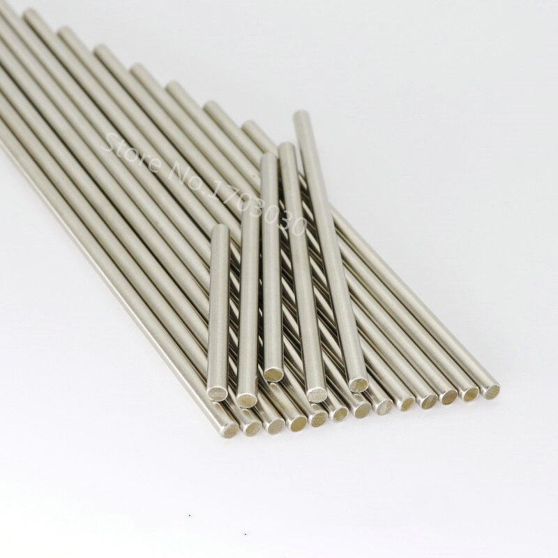 Rc model rustfrit stål stænger aksel lineær skinne rund aksel længde 200mm *  diameter 3mm/2mm/2.5mm/4mm/5mm 10 stk