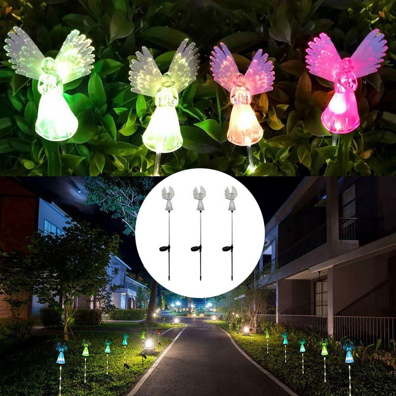 Solar Engel Statue - Wasserdichte Gartenfigur Mit LED Beleuchtung