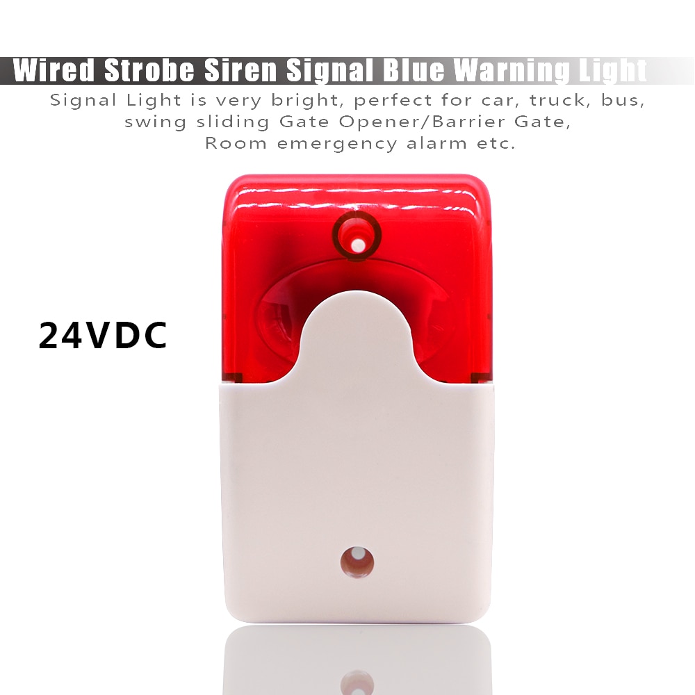 Sirena de luz LED estroboscópica con Flash GSM 12V o 24V, sistema de alarma antirrobo de seguridad para el hogar, PSTN, GSM