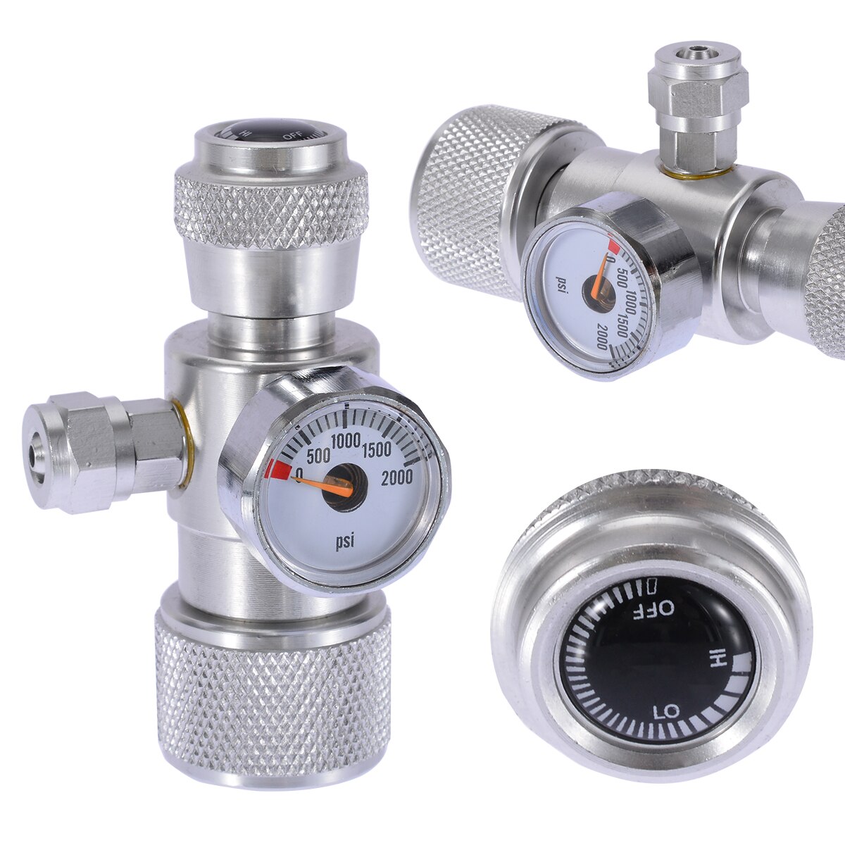 Aquarium CO2 Pressure Gauge Moss Plant Fish Single Pressure Gauge Aluminium Alloy Regulator Manometer Equipments