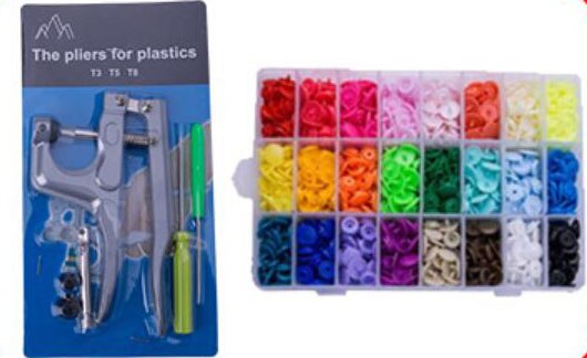 360 Sets T5 Plastic Snap Button with Snaps Pliers Tool Kit & Organizer Containers,Easy Replacing Snaps,DIY Family Tailor: tool 360sets button