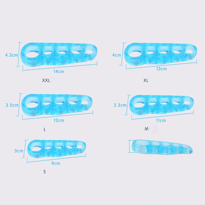 1 Pair orthopedic toe separators Silicone Yoga Holes Toe Stretchers Pain Relief for Bunion Gel Toe Separator 5 sizes 2U1218