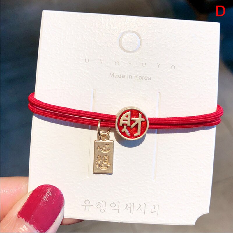 Verstelbare wensarmbanden met rode draad voor vrouwen, mannen en kinderen, met chinese karakters als bedelarmband, het beste voor een verjaardag.