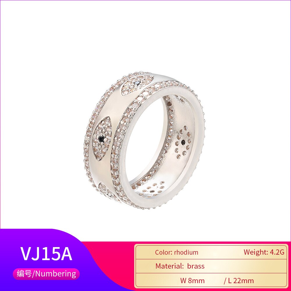 Glück Auge Mikro Pflastern Türkische Bösen blick Ring Gold Silber Farbe Hochzeit Band Ring Party für Frauen Mädchen Schmuck LE477