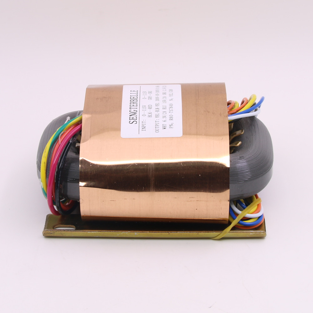 100W R80-31 R-core Power Transformer 300-0-300 (60mA), 0-6.3 (2A), 0-15 (2A), 0-12.6 (2A) 100VA For Tube Preamp Audio