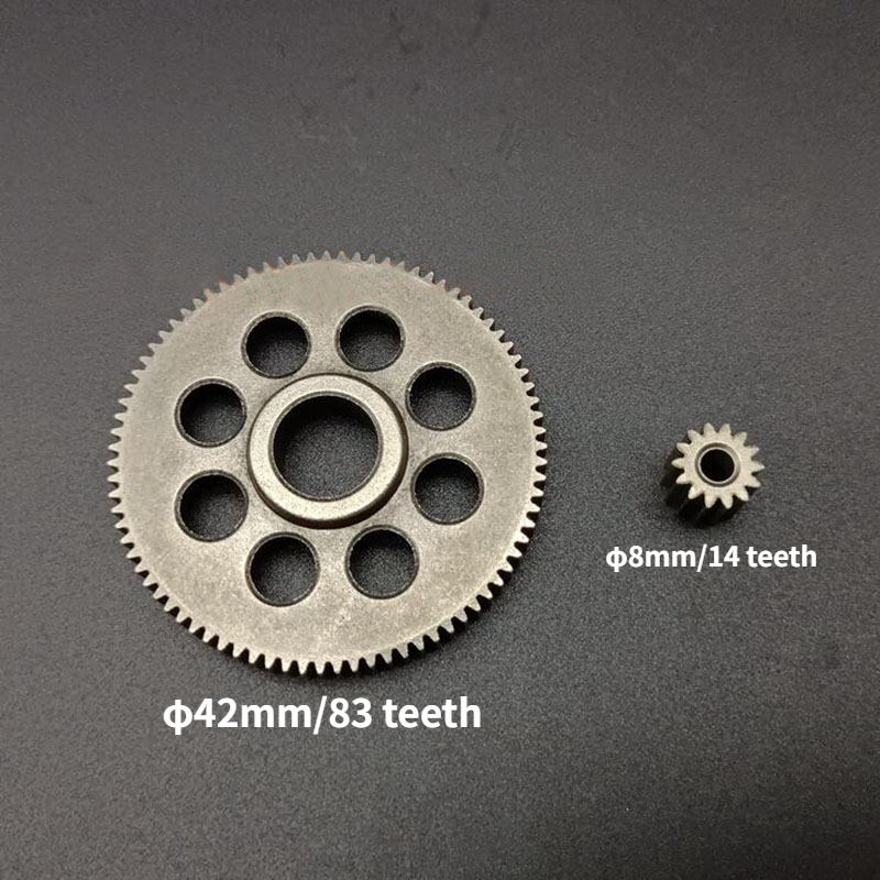 Mini engranajes de 42mm para motosierra con batería de litio, cortacésped, agujeros redondos, 83 dientes, 14 dientes, conjunto de piñón