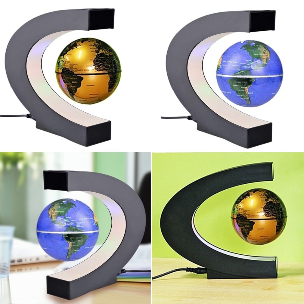 Lévitation Anti-Gravité Globe Magnétique Flottant Globe Carte Du Monde avec LUMIÈRE LED Pour enfants Maison Bureau Bureau Décoration