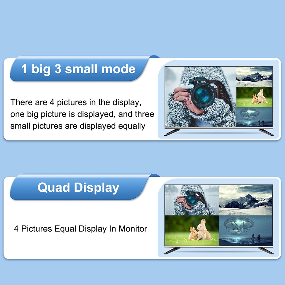4X1 Hdmi Multi-Viewer Hd Quad Screen Multiviewer Met Hdmi Naadloze Switcher 1080P Hd Ir Switch 4 Kanaals video