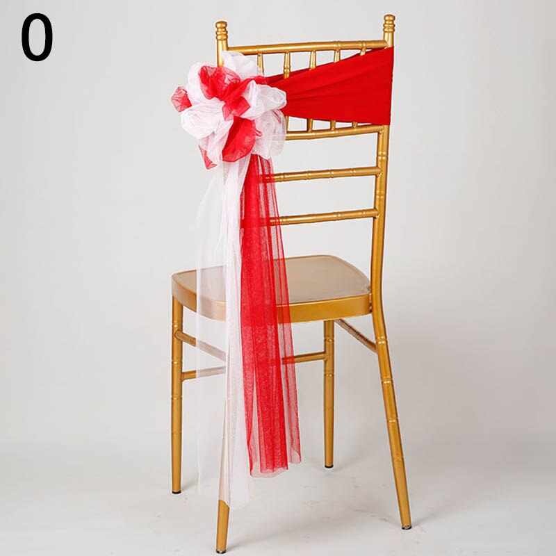 Bandas de satén para silla de boda, cintas para sillas de , cubierta de nudo para silla de decoración, lazo para silla de banquete, color dorado y rosa, novedad: O