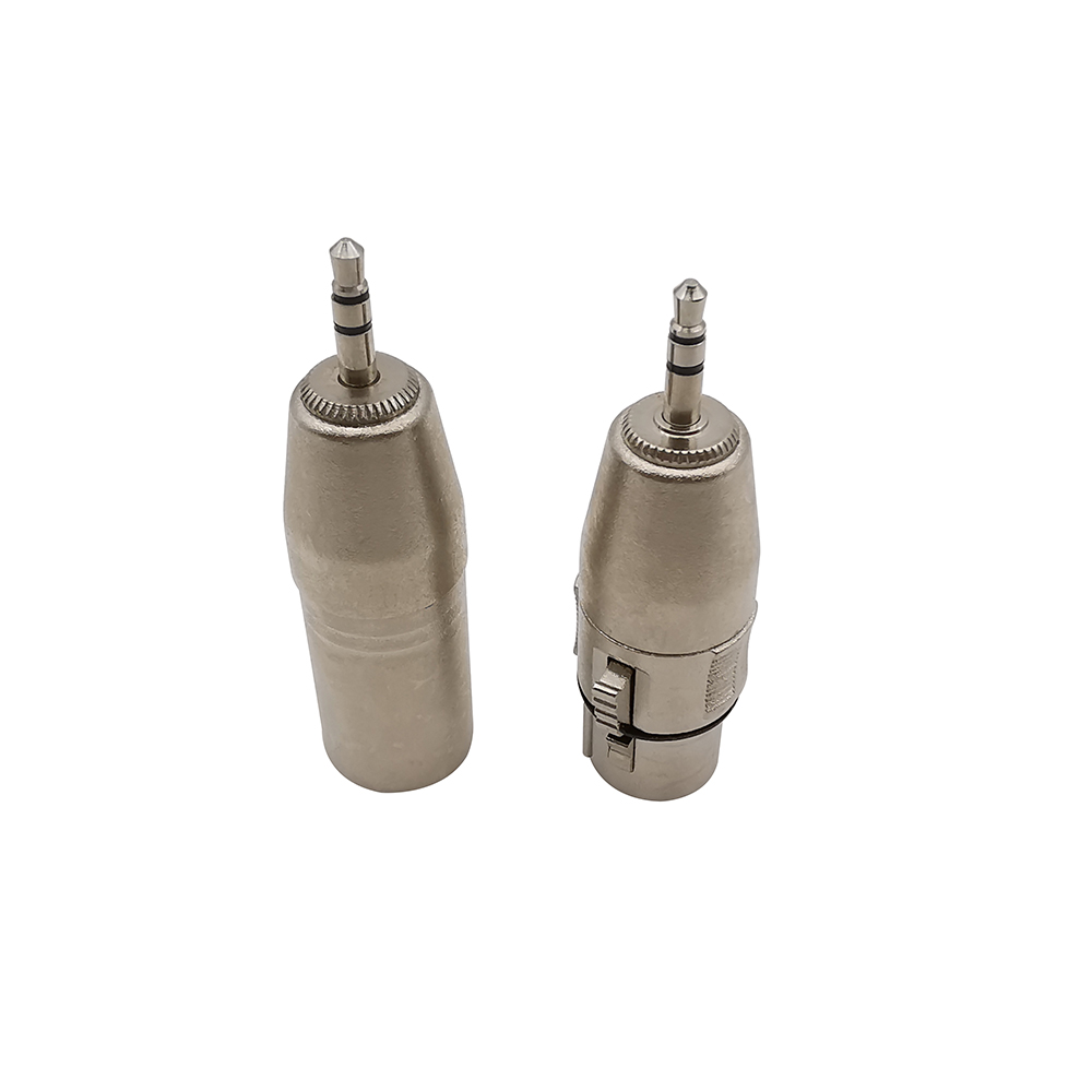 1 Stücke 3,5mm zu XLR 3 Stift Weiblich Männlich Audio- Adapter Konverter Stecker Für Mikrofon Lautsprecher