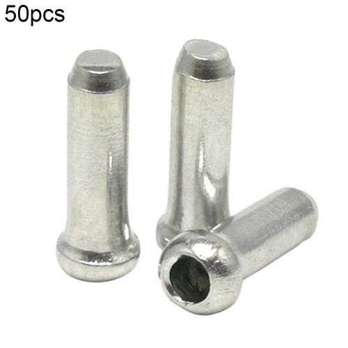 50Pcs Bike Bicycle Brake Shifter Inner Tips Shift Cables End Caps Cycling Parts MTB Bicycle Bike Shifter Twist Shifter: Silver