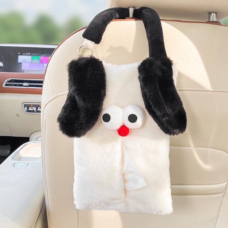 Auto Tissue Spender Cartoon Hund Tissue Cover Veranstalter kreative Sitz lehne Tissue Box Soft Tissue Cover Organizer für Auto nach Hause