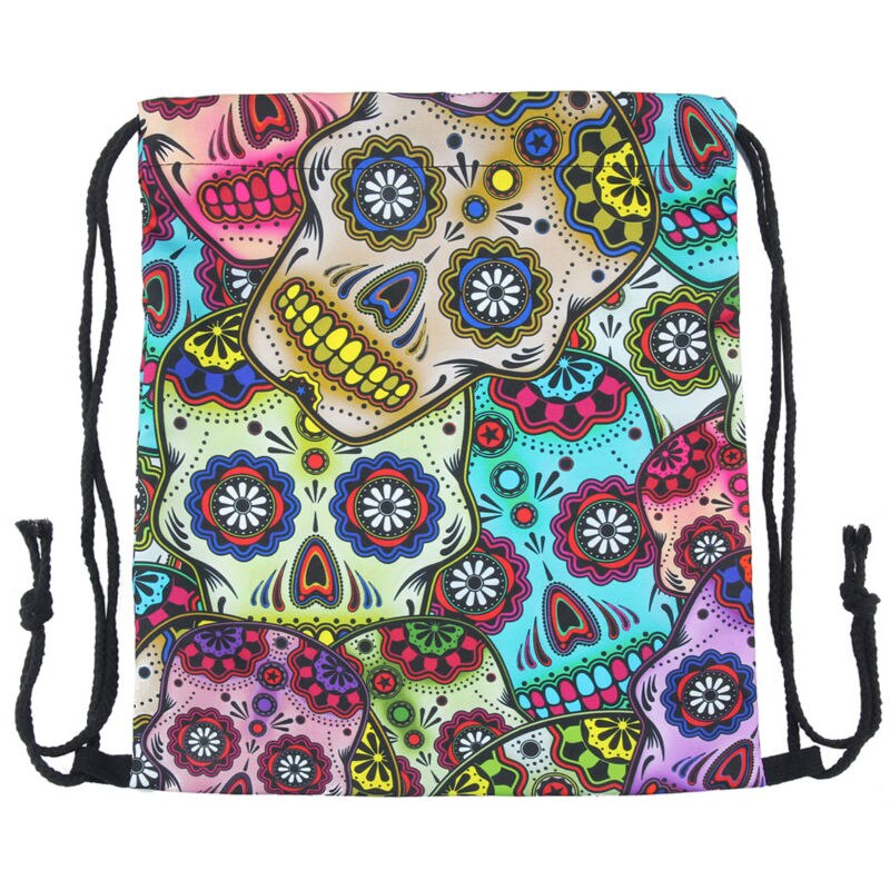 Jomtokoy-mochila con cordón y estampado 3D, bolso con Calavera, novedad, 27044