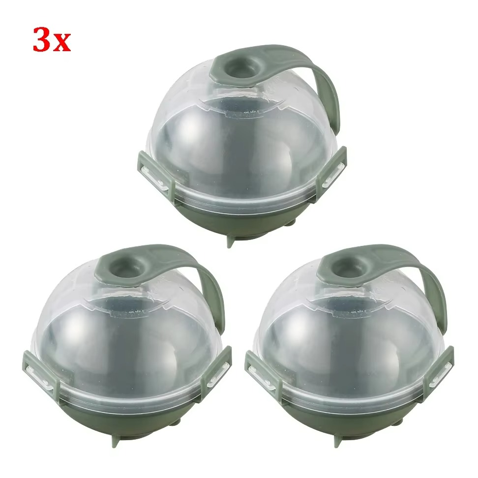 Machine à glaçons ronde 1/12x, moule à boules de glace, réfrigérateur en plastique réutilisable, moules sphériques de bricolage, outils de cuisine, moule de Hockey à congélation rapide: Bleu