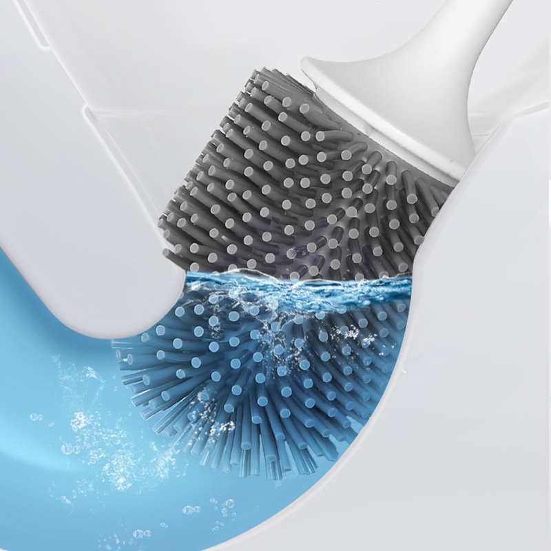 Xiaomi-cepillo de inodoro de silicona para el hogar, accesorios para WC, herramientas de limpieza de montaje en pared, juego de accesorios de baño
