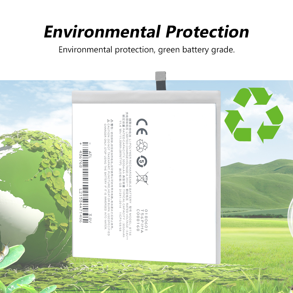 3,8 V 3050mAh BT56 praktisch Batterie Ersatz BT56 Lithium Li-Ion Akku Für Meizu M576/M576U/MX5 Profi/NIUX/Profi 5