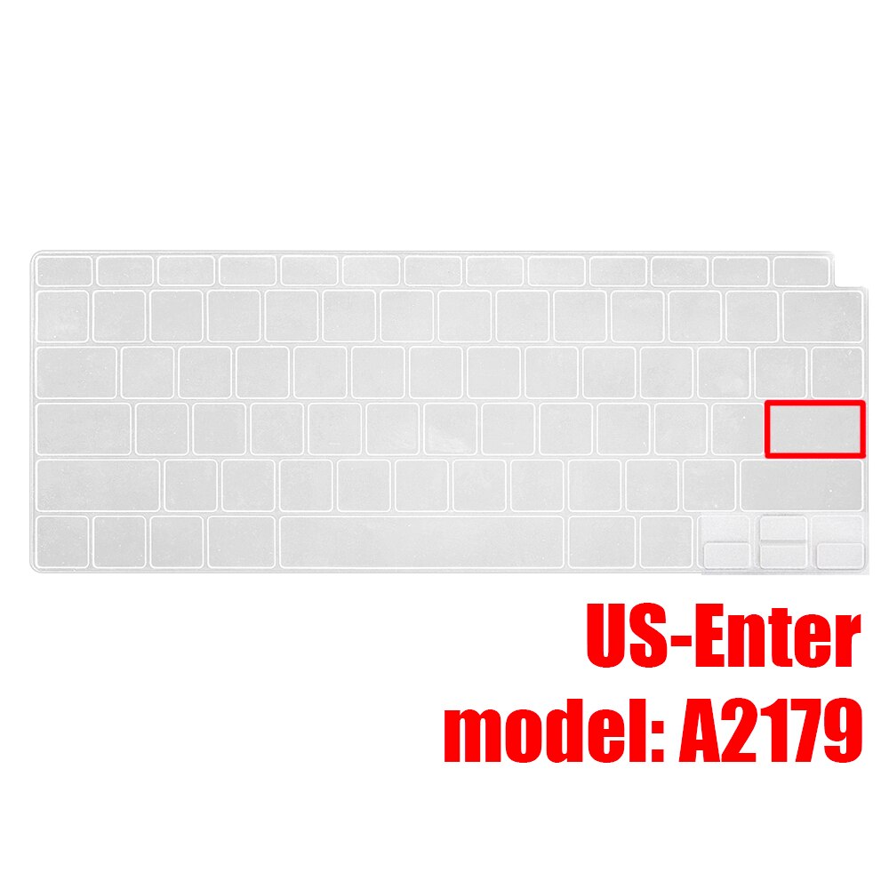 Funda de teclado Air13 para Apple MacBook Air, modelo A2179, cubierta de protección de silicona de Color, accesorios para Mac,: Beige