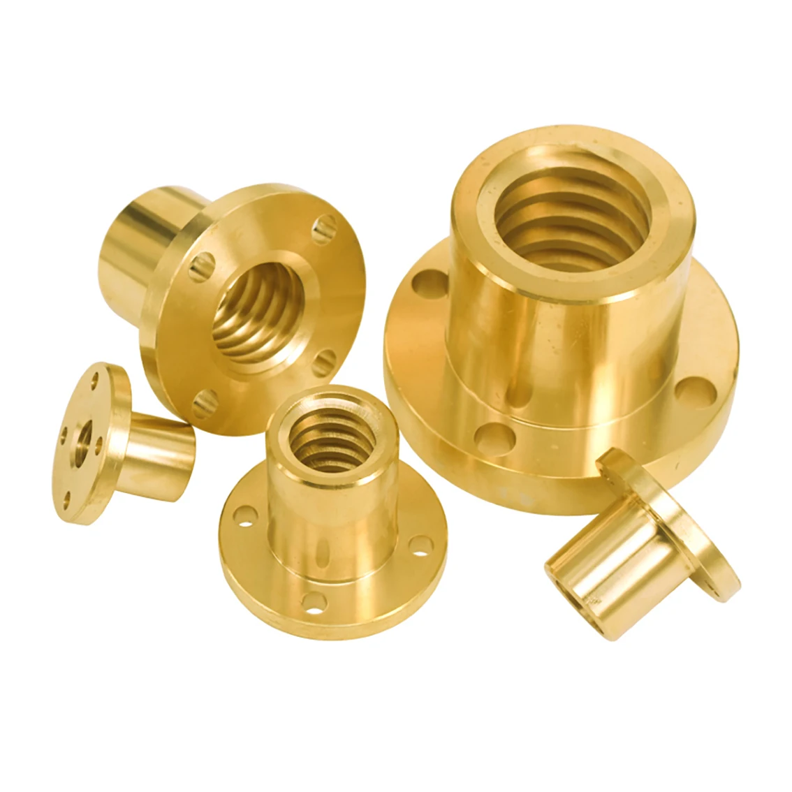 1Stck T10-T40 Durcheinander Blei Schraube Flansch murmeln Trapez Schraube Unterstützung murmeln DIY T8 Rechts/Verknüpfungen Gewinde für CNC 3D Drucker Teile Reparatur