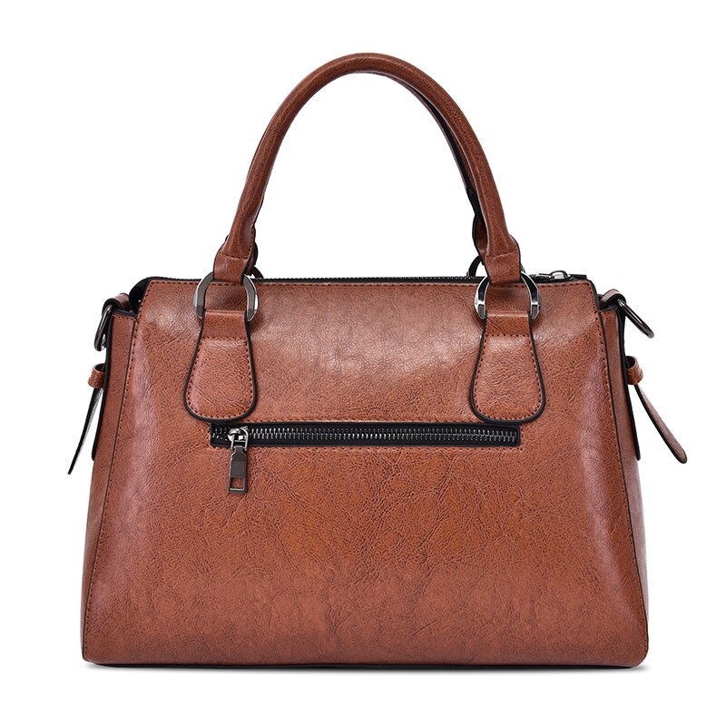 Marken-damen-schultertasche, damenhandtasche aus pu-leder, retro-umhängetasche, motorrad-umhängetasche