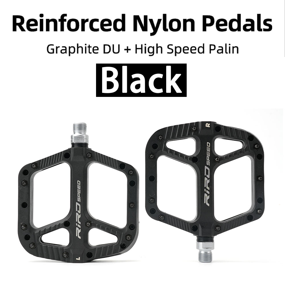 Pedales de bicicleta de montaña, rodamientos de sellado ultraligeros, pedales de bicicleta, pedales de plataforma plana de nailon para piezas de bicicleta de montaña bmx de carretera: Blanco