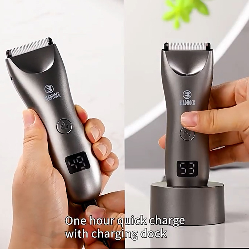 Depiladora púbica íntima para hombres, recortadora de ingle eléctrica, afeitadora masculina para áreas sensibles, maquinilla de afeitar de seguridad impermeable, vello corporal