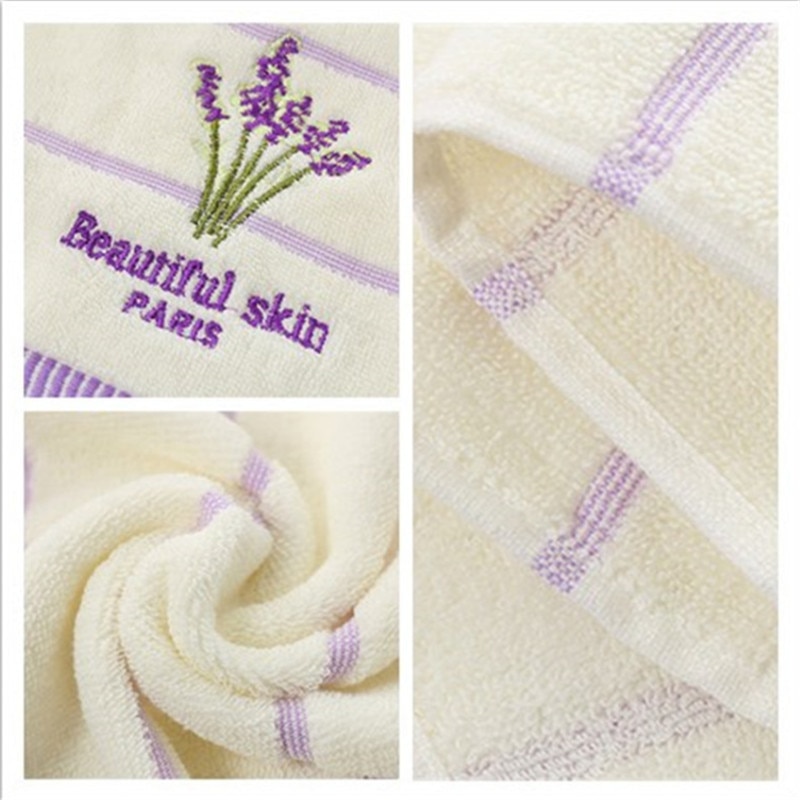 Xc Ushio 3 Stks/set 100% Katoen Lavendel Handdoek Set Een Stuk 70*140Cm Badhanddoek Twee Stukken 34*75Cm Gezicht Handdoeken Handdoek Set