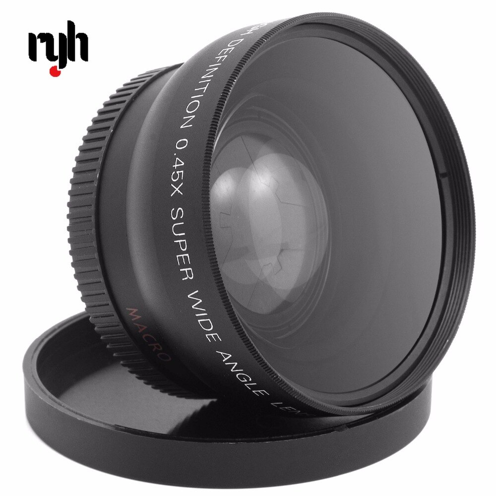 Ryh 52Mm 0.45x Groothoek Lens + Macro Lens Voor Nikon Dslr Camera 'S Met 52Mm Uv Lens Filter draad