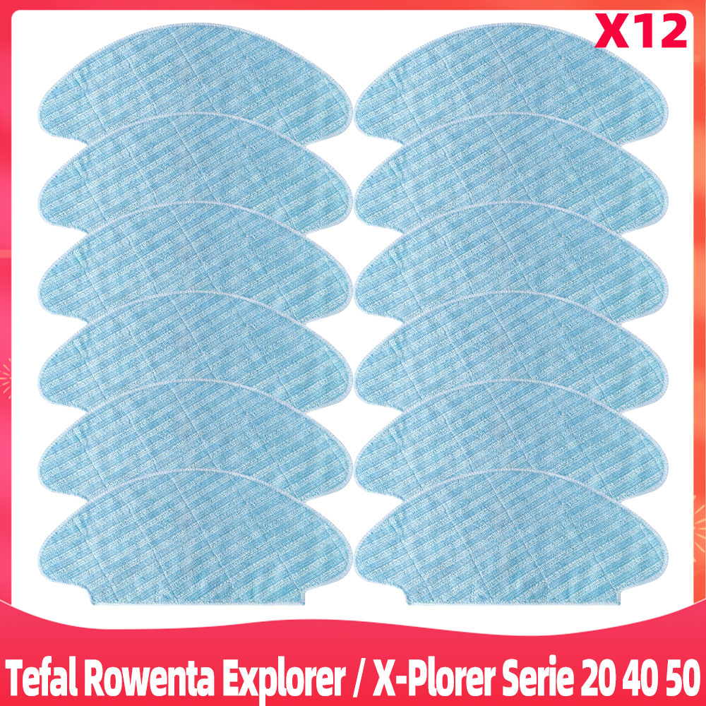 Ajuste para aspiradoras Robot Rowenta Tefal x-plorer 20 / 40 / 45 / 50 / isweep x3, Cepillo Lateral principal, filtro Hepa, accesorios de pieza de fregona: Borgoña