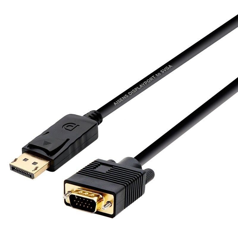 Kabel Displayport Een Vga Aisens A125-0365-Displayport/Macho-Vga/Macho-2 M-Negro