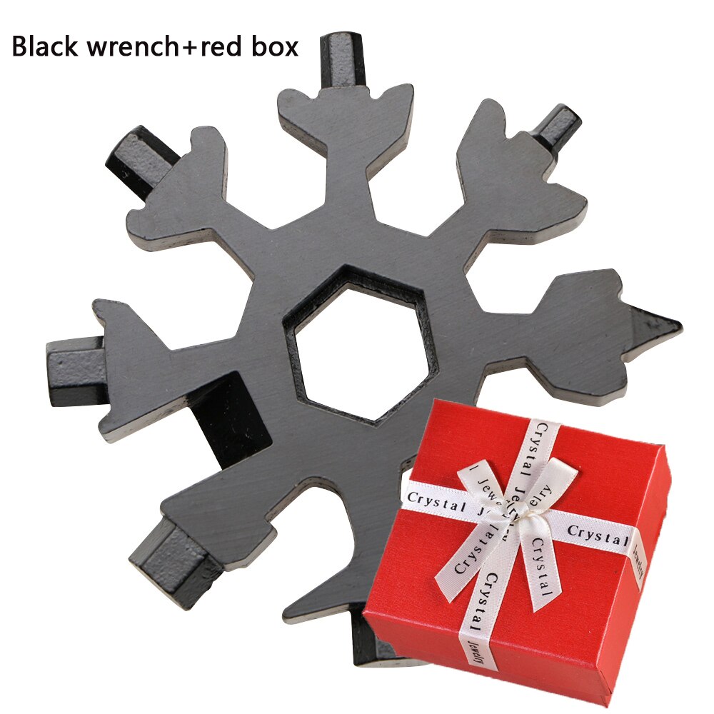 18 in 1 Tragbare Multifunktionale Schneeflocke bilden Schlüssel Saker 18-in-1 Schneeflocke Multi-Werkzeug Mini Tasche schlüssel: Hellblau
