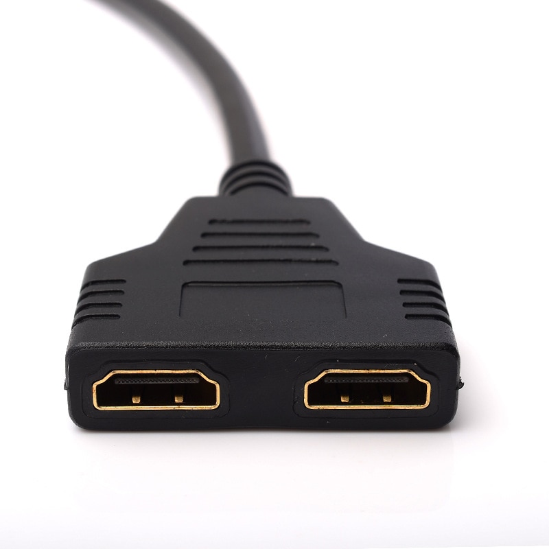 DZLST HDMI Splitter 1 in 2 Out HDMI Male to HDMI Female Adapter Converter Video Cable 1080P 2 Port HDMI Switch for PC Display