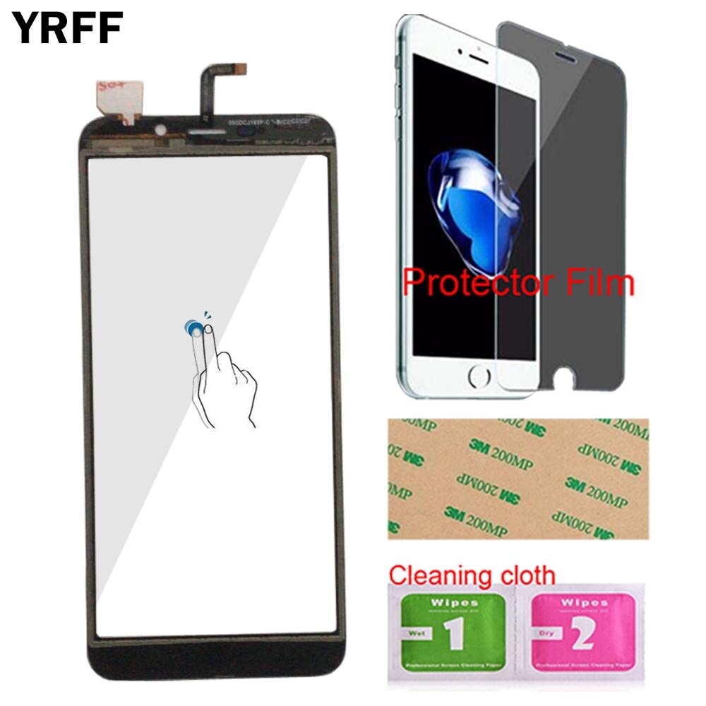 5,5 ''pantalla táctil para Homtom C2 digitalizador de pantalla táctil Homtom C2 Panel táctil lente de vidrio herramientas Protector película adhesiva