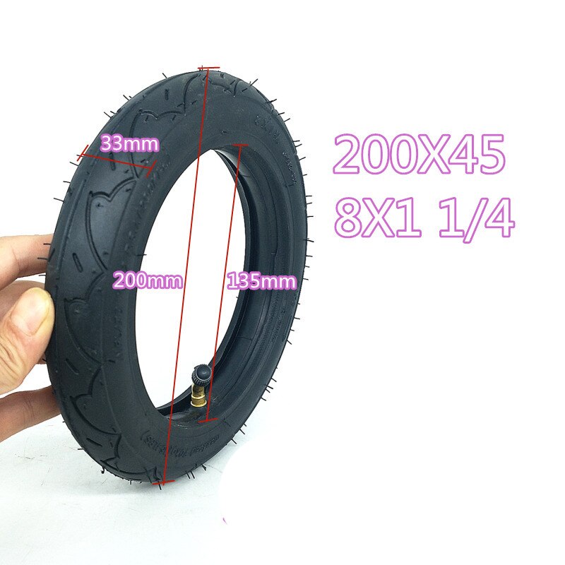 8 Inch Electric Scooter Tire 8X1 1/4 Inner Tire 200x45 Pneumatic Tire Whole Wheel