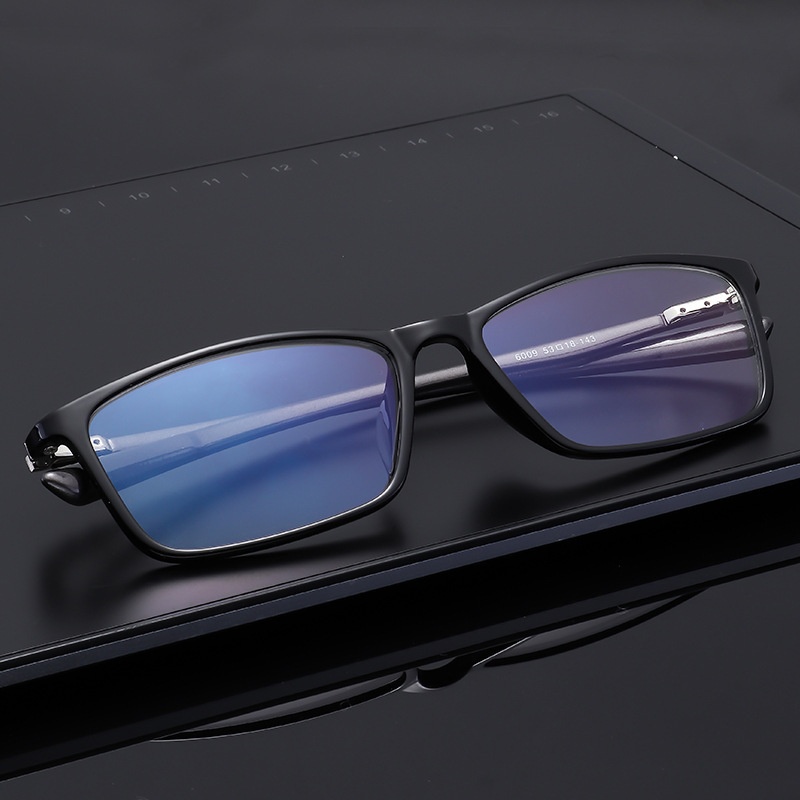 Montura de gafas de fibra de carbono ultraligera para hombre y mujer, marco cuadrado, prescripción óptica, novedad de 2024, 6009