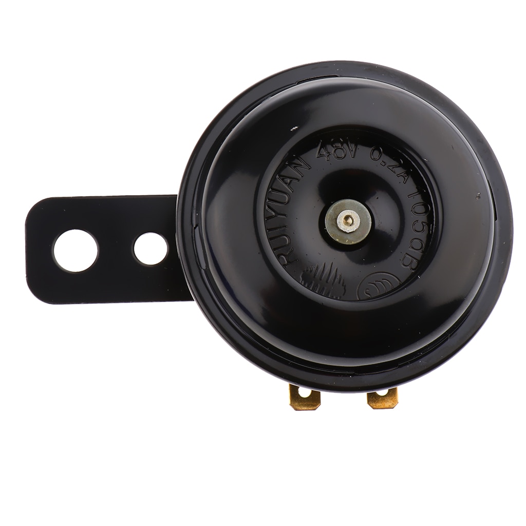 48V 0.2A uniwersalny Super głośny klakson robić roweru elektrycznego czarna trąbka