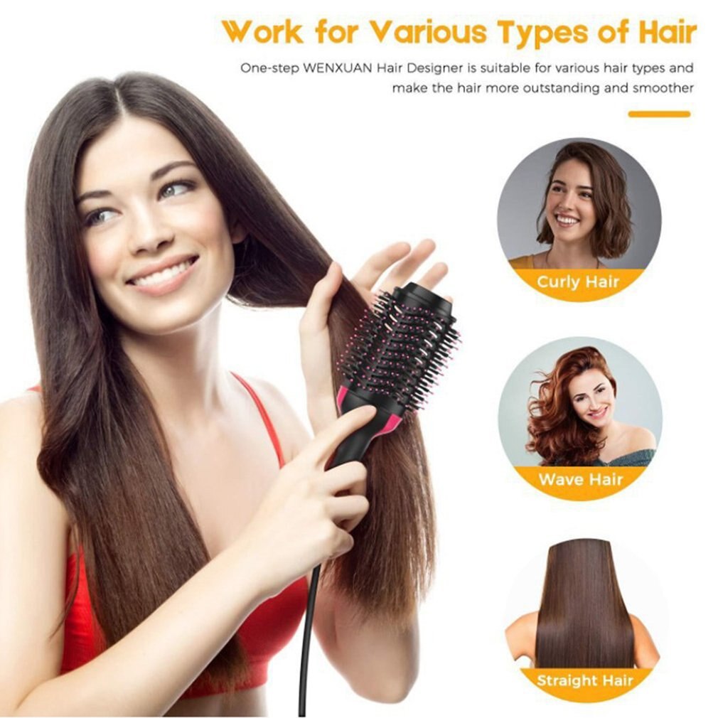 Two-In-One Hair Comb Comb Infrared Negative Ion Air Combing Straight Dual-Purpose Hair Dryer Multi-Functional Comb